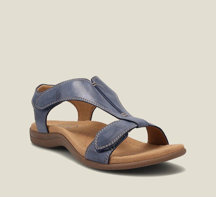 Sandalen Damen T-Steg | Veganes Leder Gepolstert Komfort | Sommersandalen Memory Foam