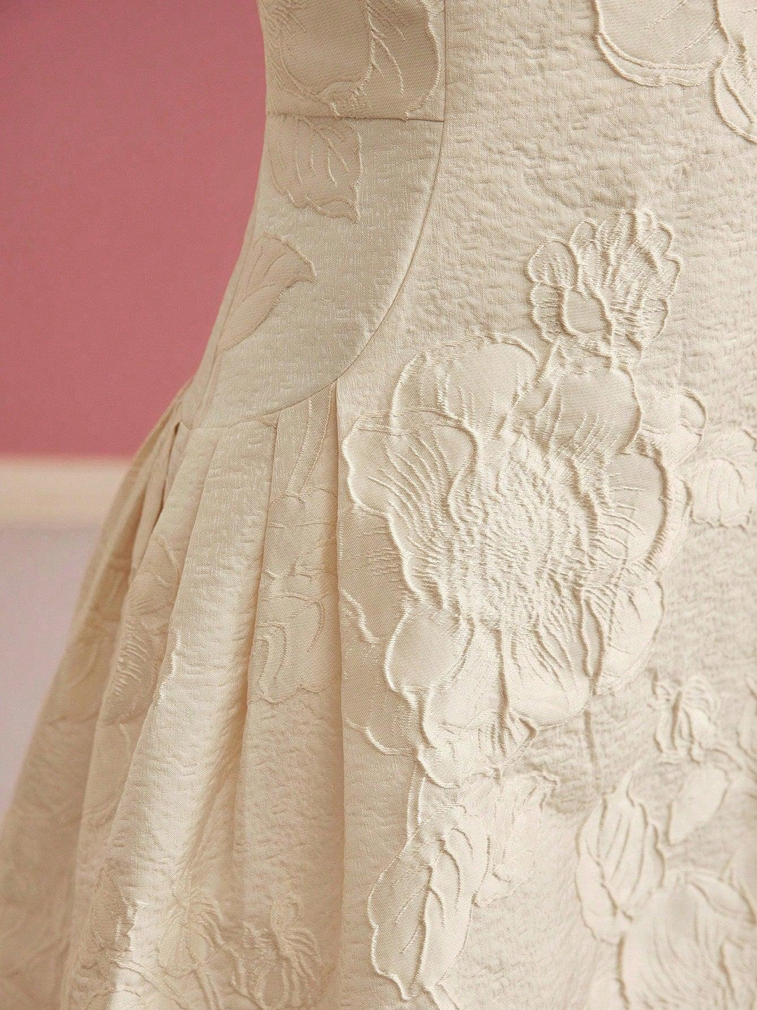 Kleid A Linie Damen Midi | Jacquard Kleid Damen Blumen | Hochzeitsgast Kleid Damen Festlich
