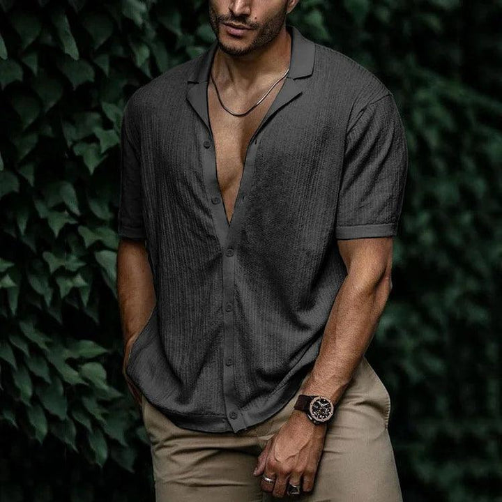 Sommerhemd Herren Kurzarm | Freizeithemd Herren Knopfleiste | Herren Hemd Casual Sommer