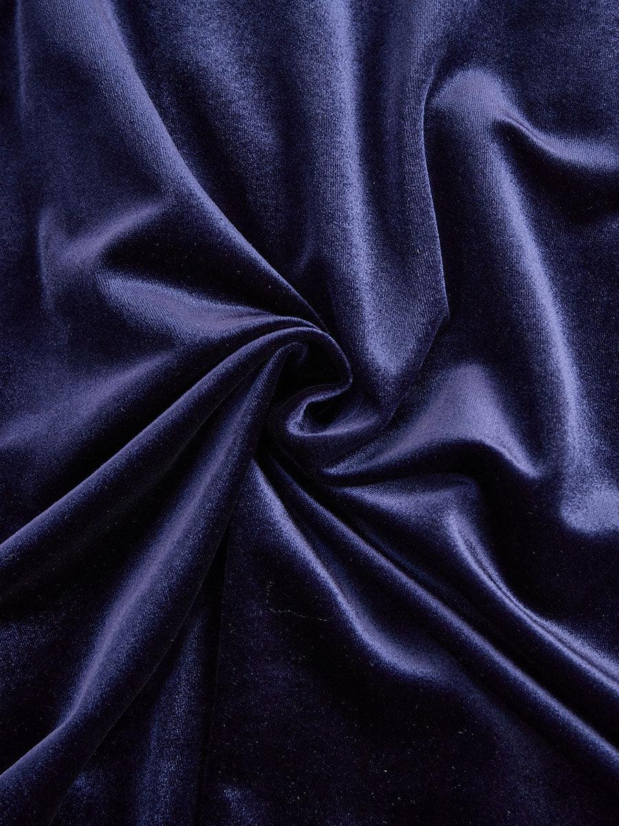 Samtkleid Damen Midi Langarm | Abendkleid Elegant Taillierte | Festliches Kleid Rundhals