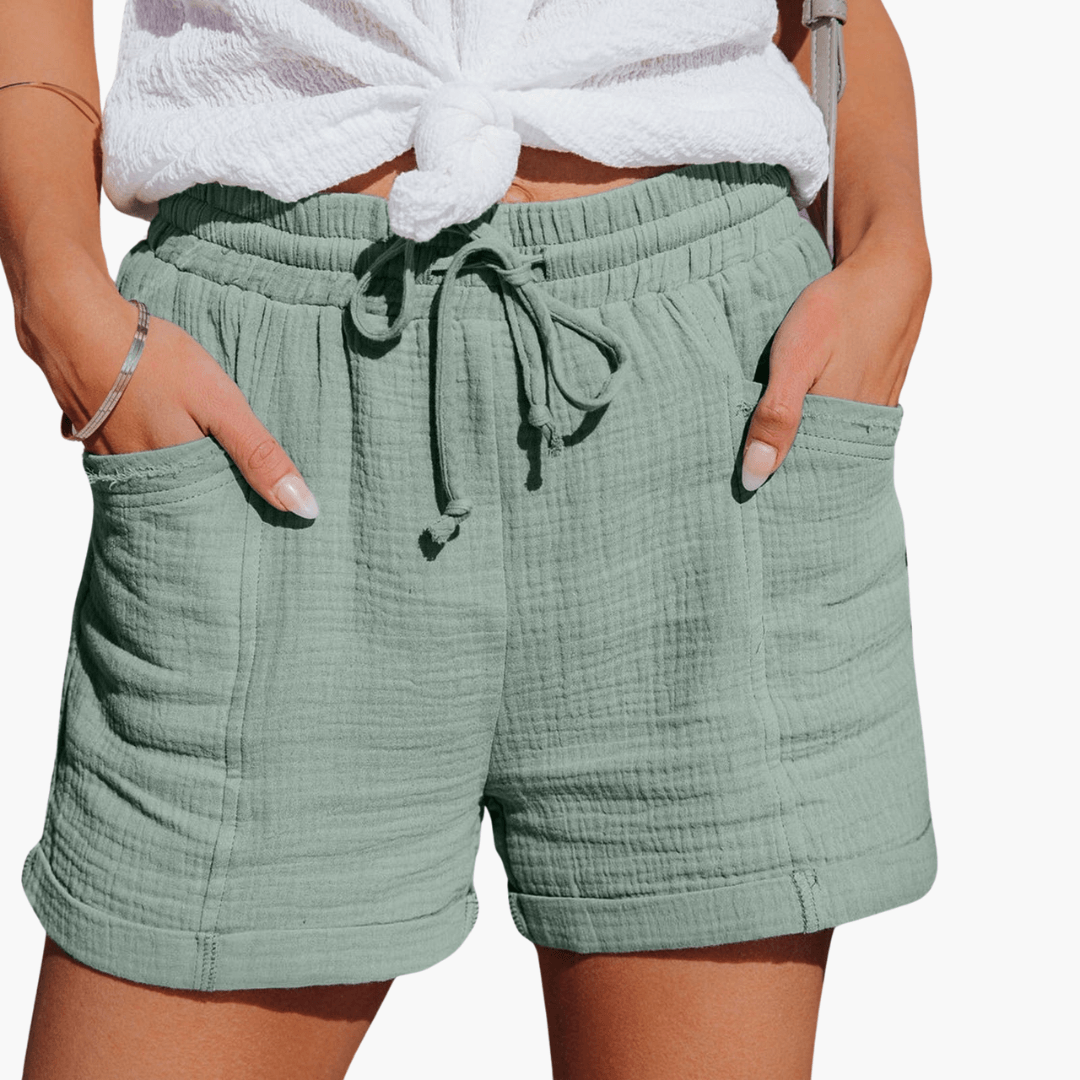 Shorts Damen Sommer | Strandshorts Relaxed Fit | Freizeitshorts mit Taschen