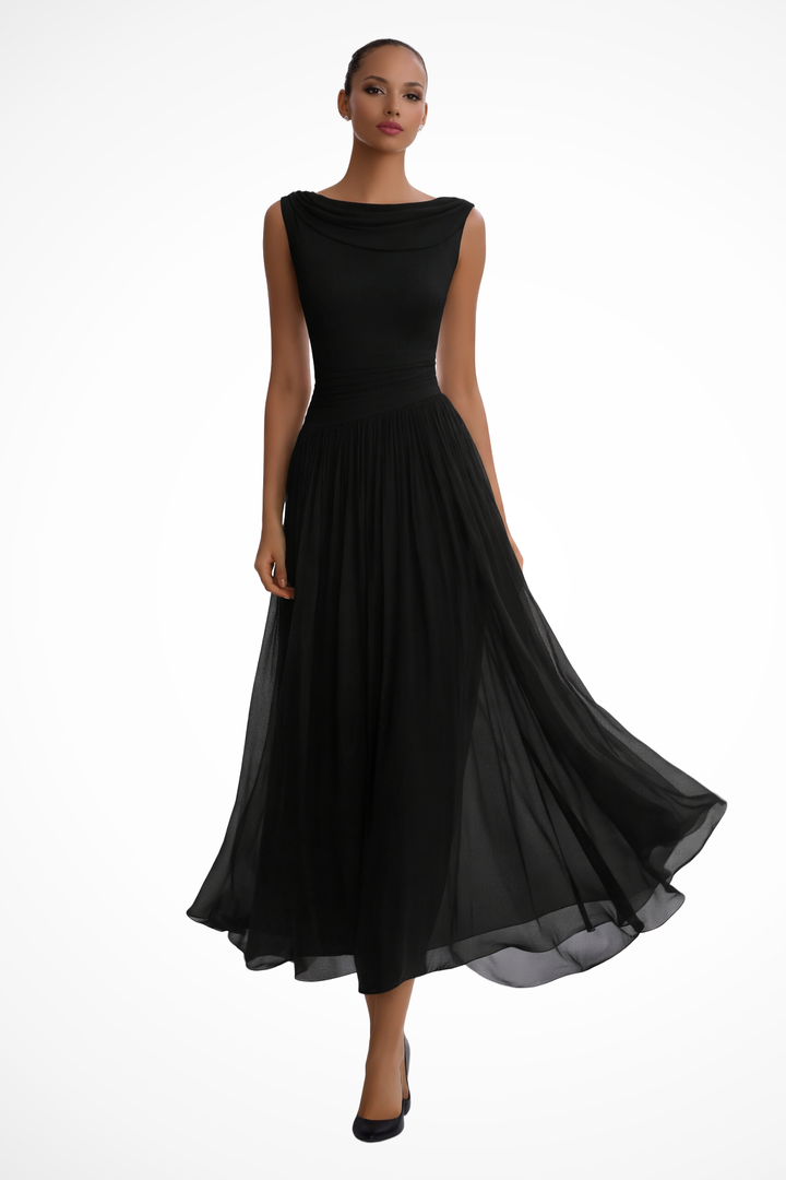 Festliche Kleider Damen Midi | Ärmellos Kleid Damen Plissee | Elegantes Midikleid Hochzeitsgast
