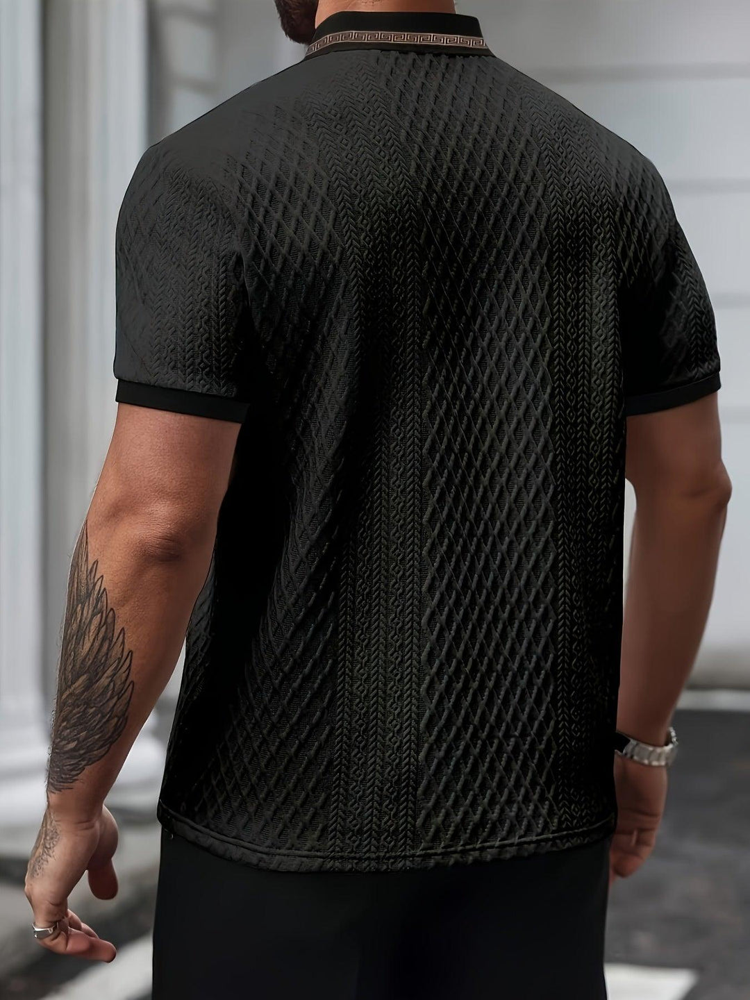 Poloshirt Herren Colorblock | Herren Polo Sommer Jacquard | Golfshirt Herren Regular Fit