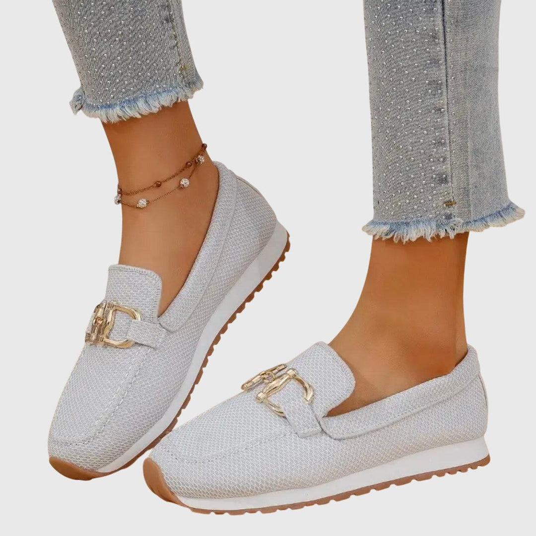 Loafer Damen Mesh | Slipper Damen Schnalle Komfort | Sommerschuhe Damen Slip-On Elegant