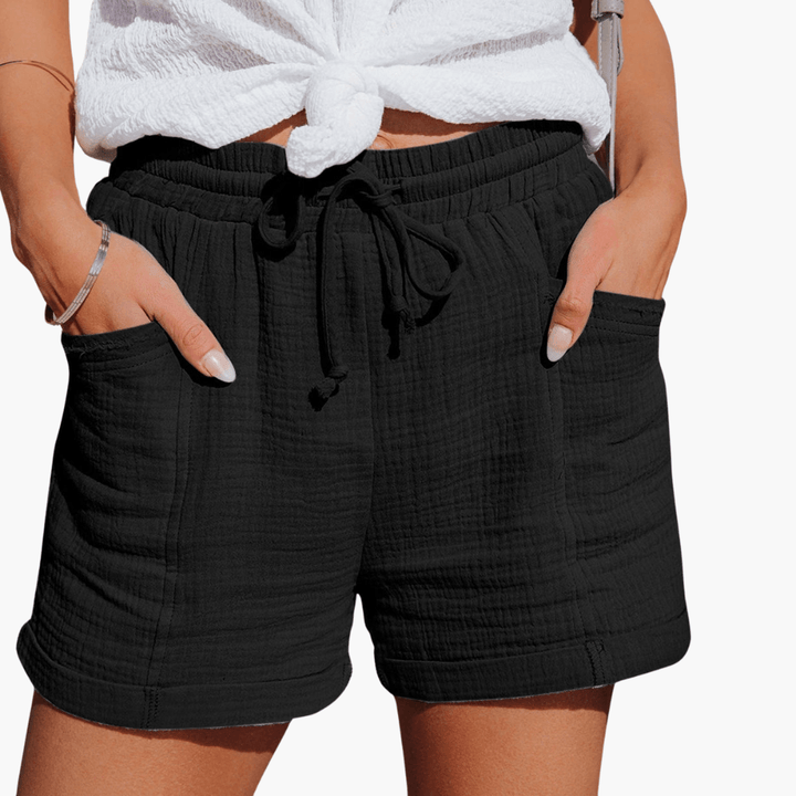 Shorts Damen Sommer | Strandshorts Relaxed Fit | Freizeitshorts mit Taschen