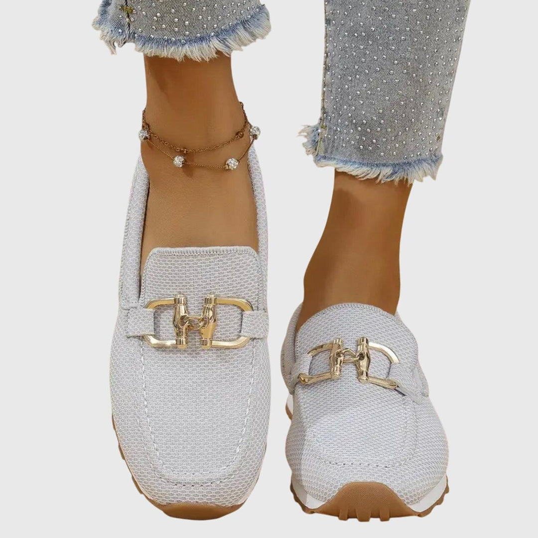 Loafer Damen Mesh | Slipper Damen Schnalle Komfort | Sommerschuhe Damen Slip-On Elegant