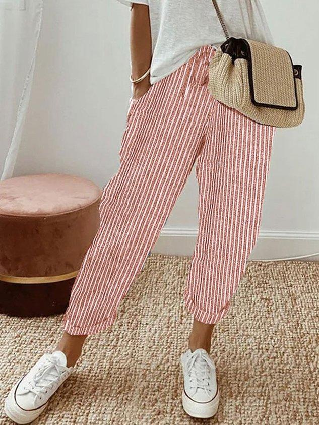 Sommerhosen Damen Kordelzug | Freizeithose Damen Leicht | Damen Hose Locker Lässig