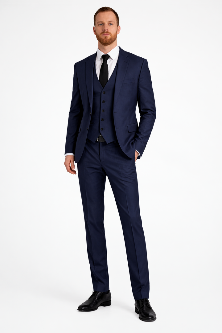Herren Anzug Dreiteiler Leinen | Blazer Weste Hose Hochzeit | Hochzeitsanzug Hellblau Elegant