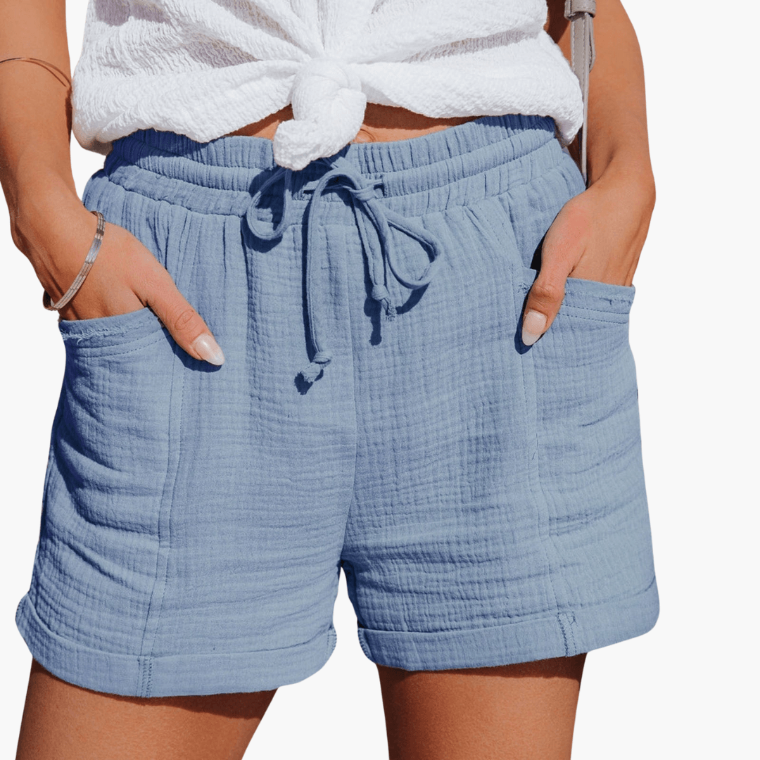 Shorts Damen Sommer | Strandshorts Relaxed Fit | Freizeitshorts mit Taschen