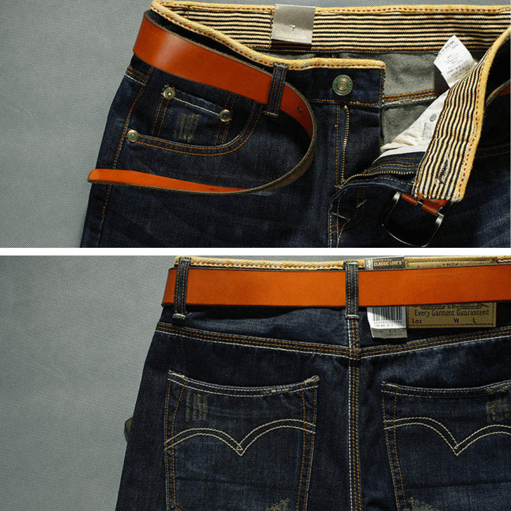 Herren Jeansshorts Zerrissen | Destroyed Denim Knielang | Jeans Shorts Casual Sommer