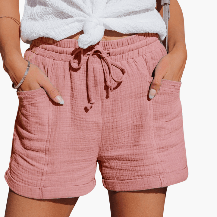 Shorts Damen Sommer | Strandshorts Relaxed Fit | Freizeitshorts mit Taschen