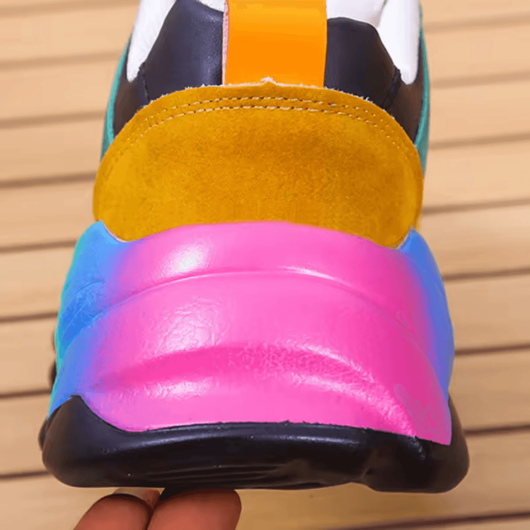Plateau Sneaker Damen Orthopädisch | Dämpfung Turnschuhe Damen Leicht | Komfort Sneaker Damen Schnürung