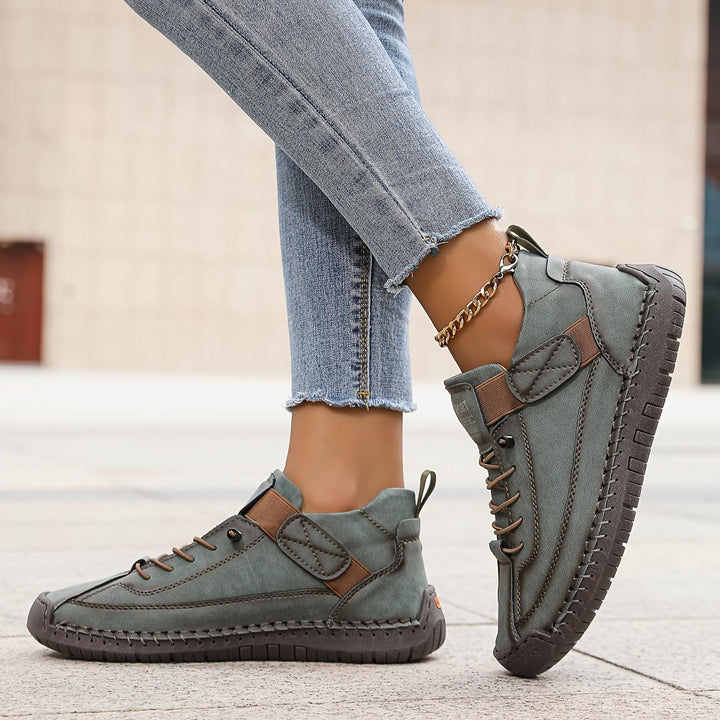 Sneaker Damen Bequem | Wanderschuhe Damen Klettverschluss | Walking Schuhe Damen Ergonomisch