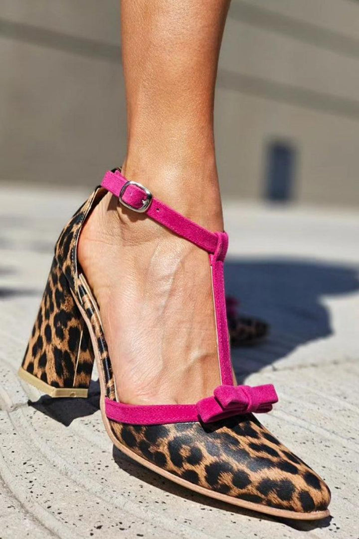 Stiletto Sandalen Damen Leoparden-Print | Statement Absatzschuhe Damen | High Heel Sandalen Damen Bunt