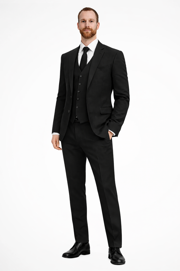 Herren Anzug Dreiteiler Leinen | Blazer Weste Hose Hochzeit | Hochzeitsanzug Hellblau Elegant