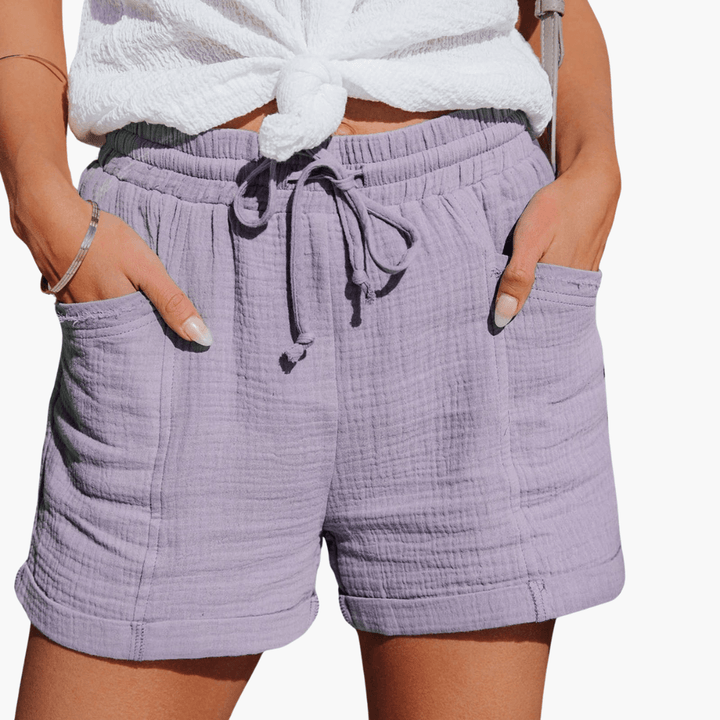 Shorts Damen Sommer | Strandshorts Relaxed Fit | Freizeitshorts mit Taschen