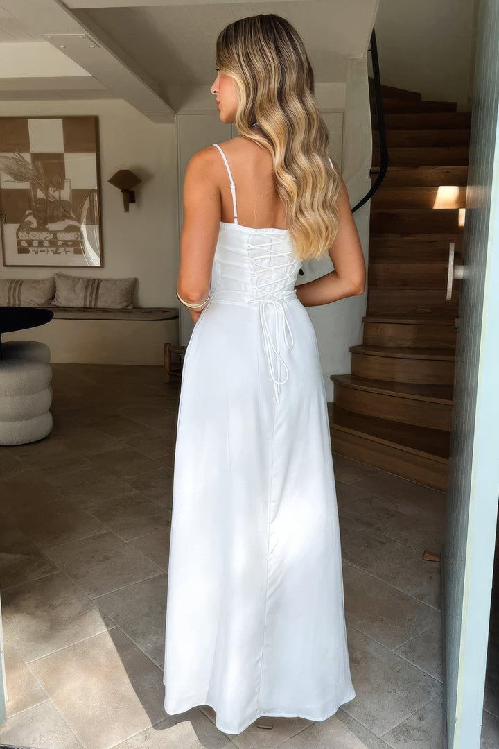 Korsettkleid Damen Maxi | Maxikleid Damen Spaghettiträger Herzausschnitt | Hochzeitsgast Kleid Damen Bodenlang
