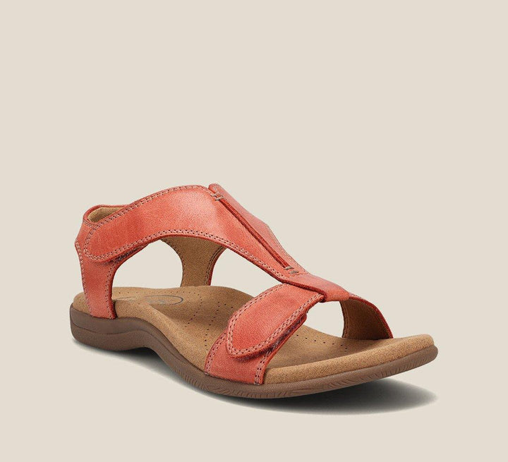 Sandalen Damen T-Steg | Veganes Leder Gepolstert Komfort | Sommersandalen Memory Foam