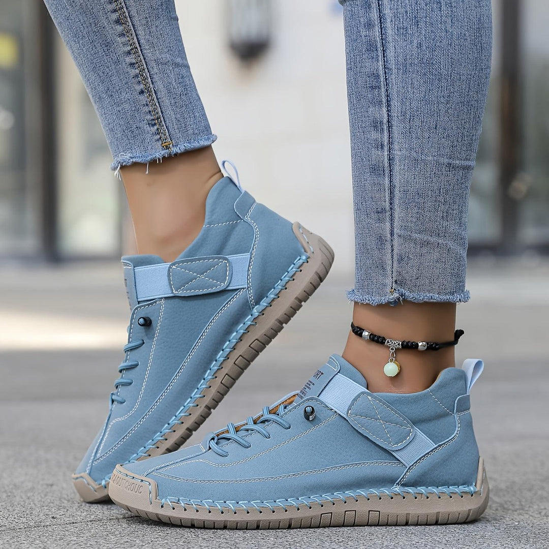 Sneaker Damen Bequem | Wanderschuhe Damen Klettverschluss | Walking Schuhe Damen Ergonomisch