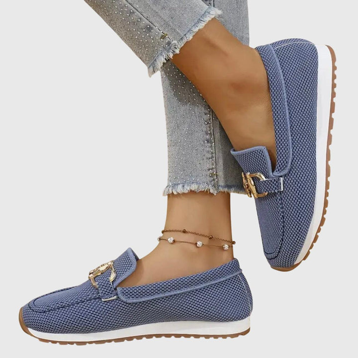 Loafer Damen Mesh | Slipper Damen Schnalle Komfort | Sommerschuhe Damen Slip-On Elegant