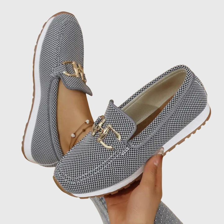 Loafer Damen Mesh | Slipper Damen Schnalle Komfort | Sommerschuhe Damen Slip-On Elegant