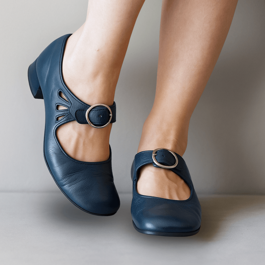 Mary Jane Schuhe Damen Schwarz | Pumps Damen Blockabsatz Schnalle | Sommerschuhe Damen Bequem Vegan