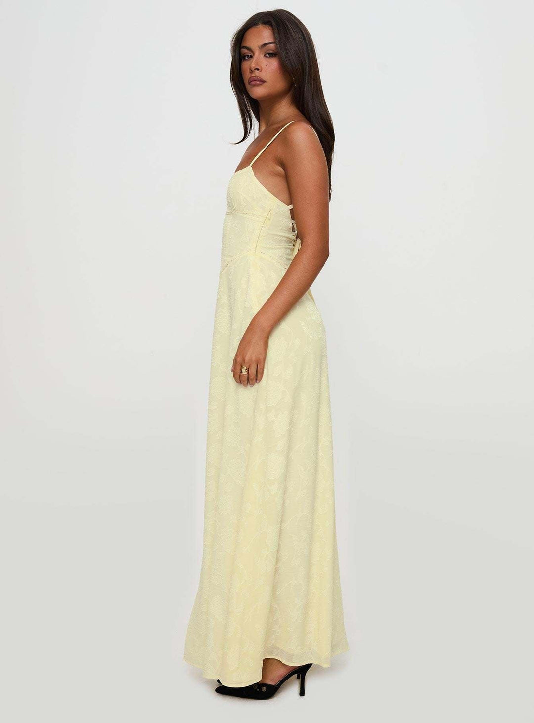 Maxikleid Damen Blumen Spaghettiträger | Hochzeitsgast Kleid Damen Rückenfrei | Sommerkleid Damen Lang Schnürung