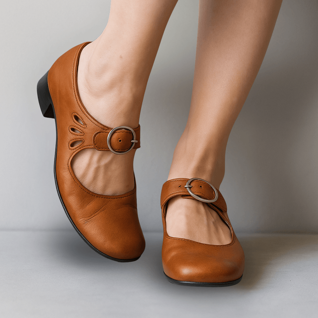 Mary Jane Schuhe Damen Schwarz | Pumps Damen Blockabsatz Schnalle | Sommerschuhe Damen Bequem Vegan