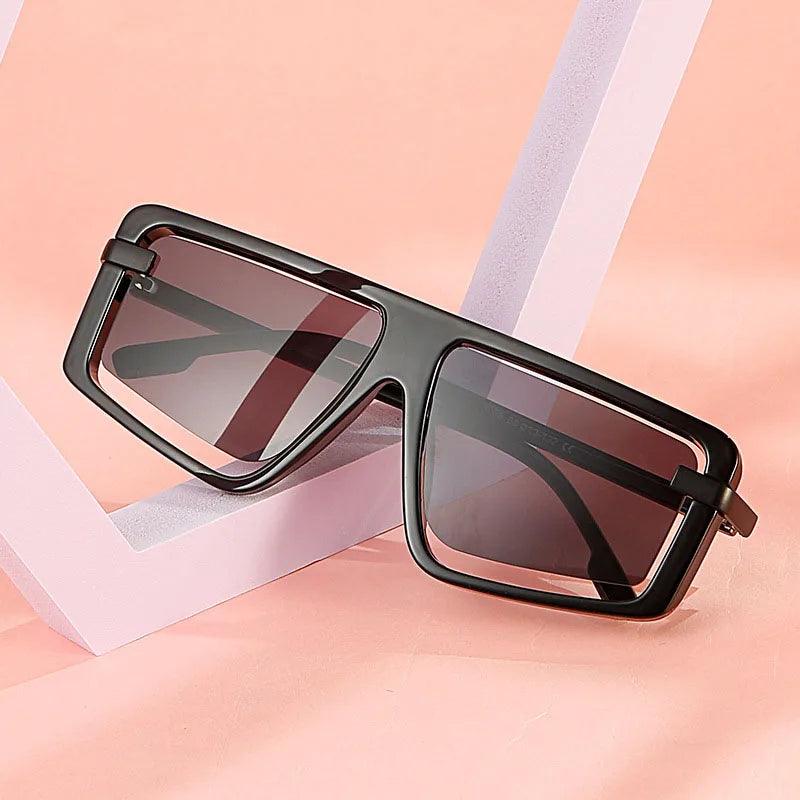 Brille Damen Übergross | Eckig Vintage UV400 Schutz | Sonnenbrille Quadratisch Retro