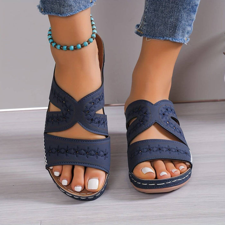 Sandalen Damen Ergonomisch Keilabsatz | Plateau Sandalen Damen Komfort Sommer | Damenschuhe Keil Anatomisch