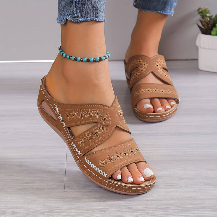 Sandalen Damen Ergonomisch Keilabsatz | Plateau Sandalen Damen Komfort Sommer | Damenschuhe Keil Anatomisch