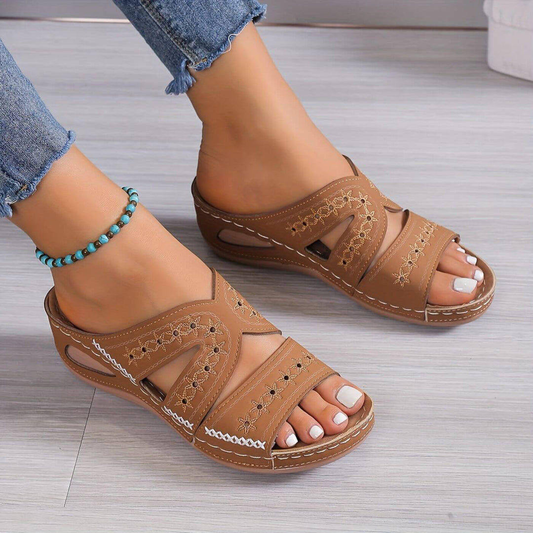 Sandalen Damen Ergonomisch Keilabsatz | Plateau Sandalen Damen Komfort Sommer | Damenschuhe Keil Anatomisch