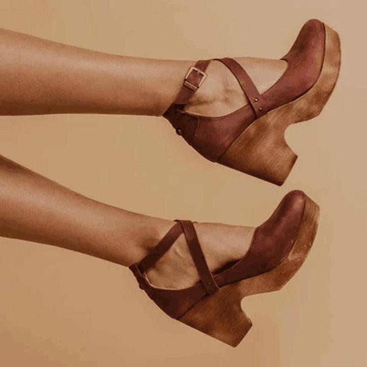 Keilabsatz Schuhe Damen Geschlossen Elegant | Plateau Sandalen Damen Knöchelriemen Komfort | Absatzschuhe Damen Sommer Stabil