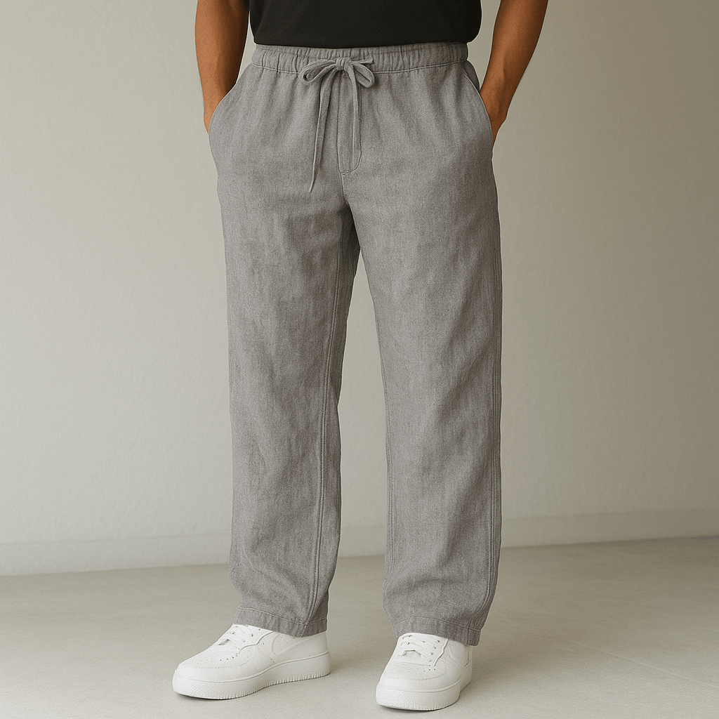 Herrenhose Freizeitmode Kordelzug | Leichte Sommerhose Herren | Smart Casual Hose Herren