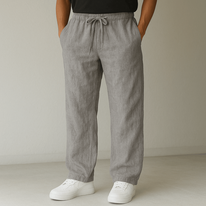 Herrenhose Freizeitmode Kordelzug | Leichte Sommerhose Herren | Smart Casual Hose Herren