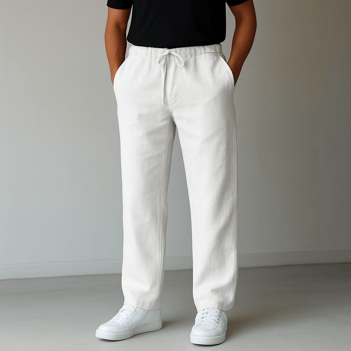 Herrenhose Freizeitmode Kordelzug | Leichte Sommerhose Herren | Smart Casual Hose Herren