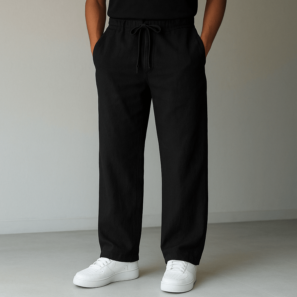 Herrenhose Freizeitmode Kordelzug | Leichte Sommerhose Herren | Smart Casual Hose Herren