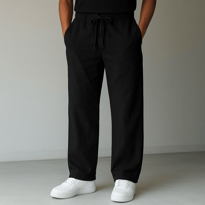 Herrenhose Freizeitmode Kordelzug | Leichte Sommerhose Herren | Smart Casual Hose Herren