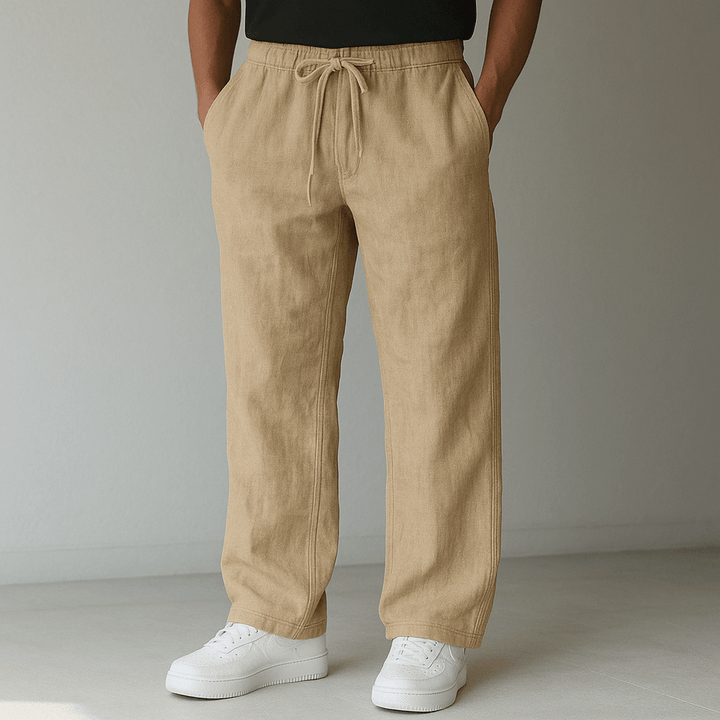 Herrenhose Freizeitmode Kordelzug | Leichte Sommerhose Herren | Smart Casual Hose Herren
