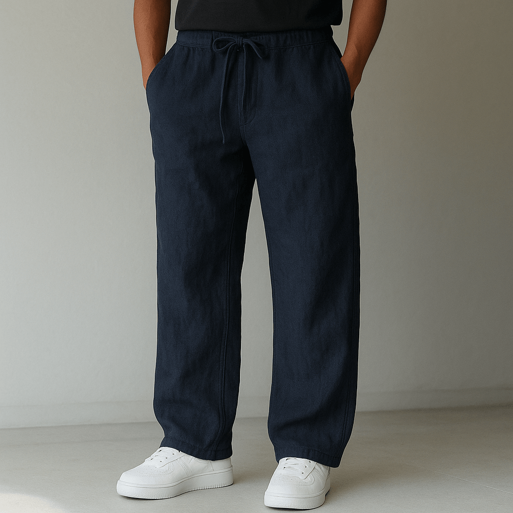 Herrenhose Freizeitmode Kordelzug | Leichte Sommerhose Herren | Smart Casual Hose Herren