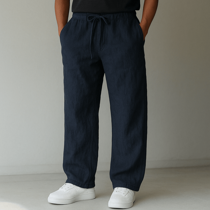 Herrenhose Freizeitmode Kordelzug | Leichte Sommerhose Herren | Smart Casual Hose Herren