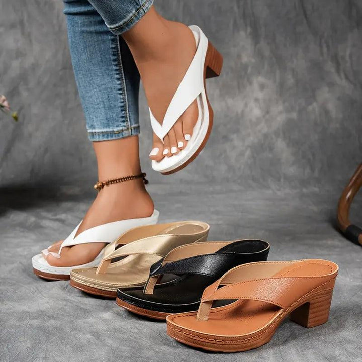 Hausschuhe Damen mit Absatz | Pantoffel Damen Bequem | Elegante Slipper Hausschuhe