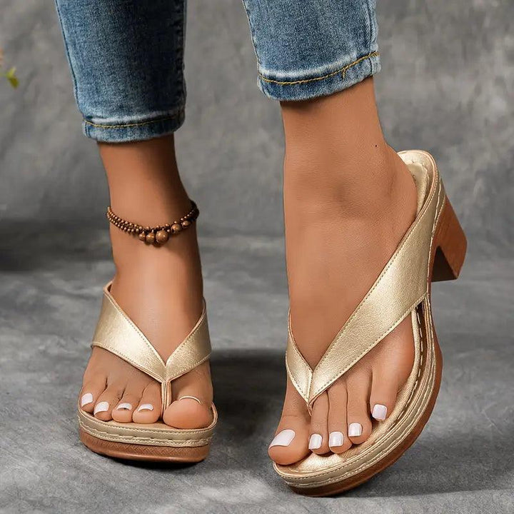Hausschuhe Damen mit Absatz | Pantoffel Damen Bequem | Elegante Slipper Hausschuhe