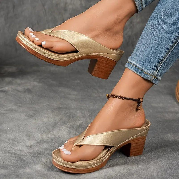 Hausschuhe Damen mit Absatz | Pantoffel Damen Bequem | Elegante Slipper Hausschuhe