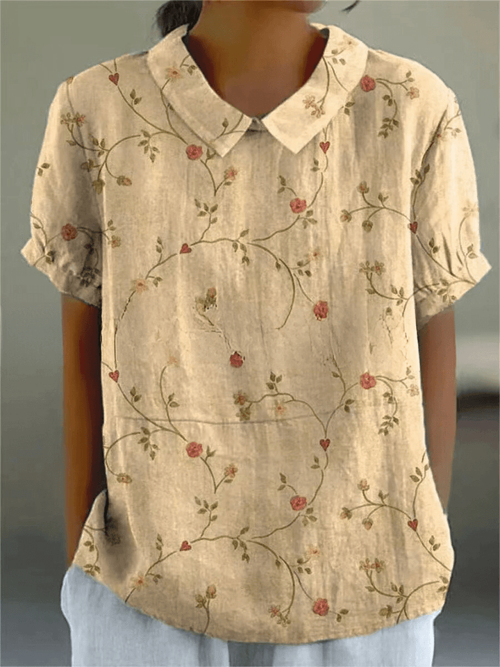Blumenbluse Damen Leicht | Sommerbluse Feminin | Lässige Blusenbluse Floral