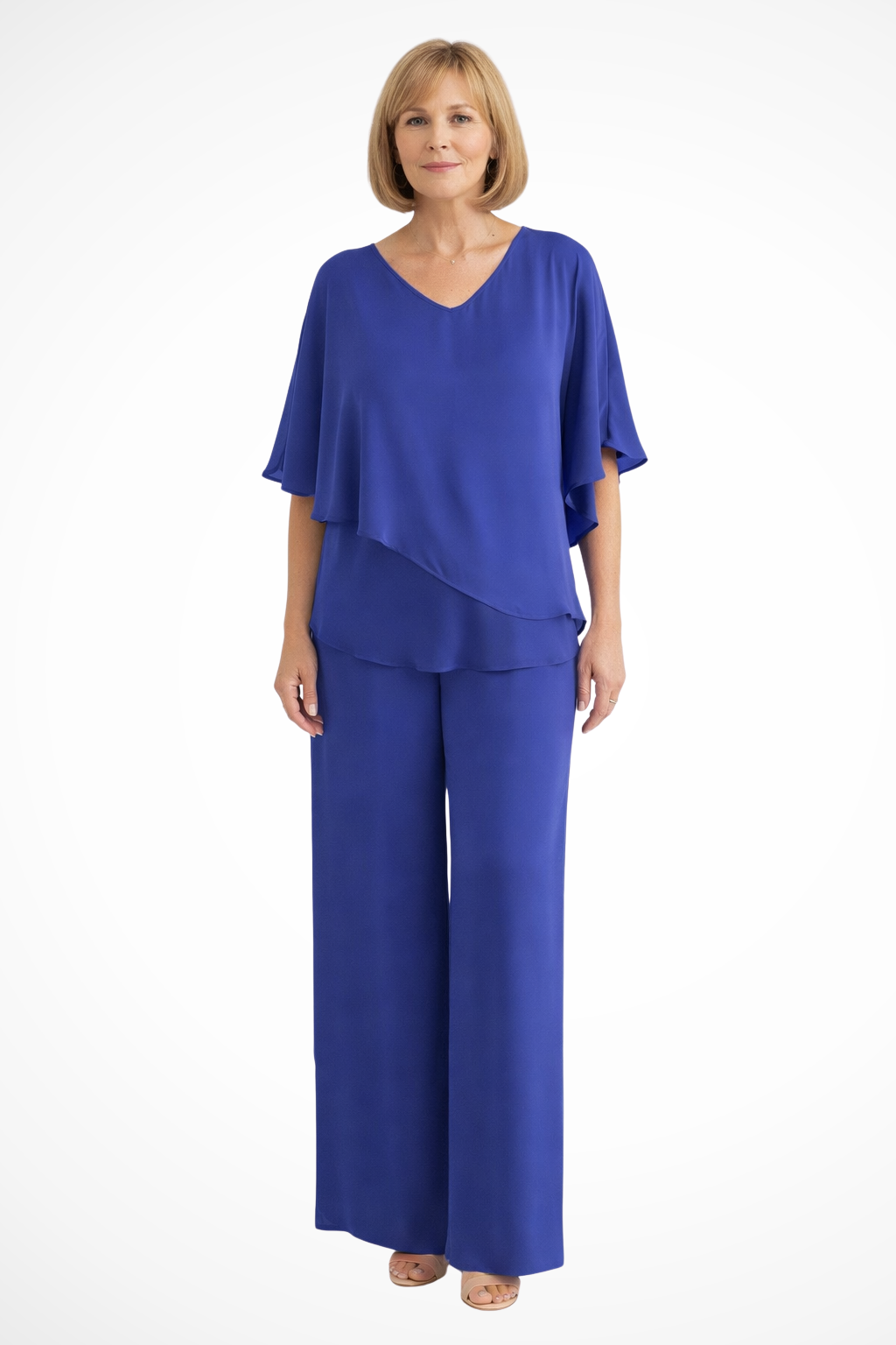 Zweiteiler Damen Elegant Weites Bein | Hosenset Damen Fledermausärmel Sommer | Damen Set Festlich Koordiniert