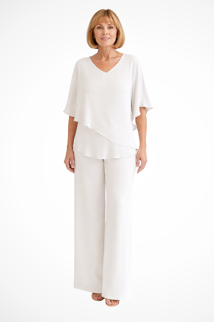 Zweiteiler Damen Elegant Weites Bein | Hosenset Damen Fledermausärmel Sommer | Damen Set Festlich Koordiniert