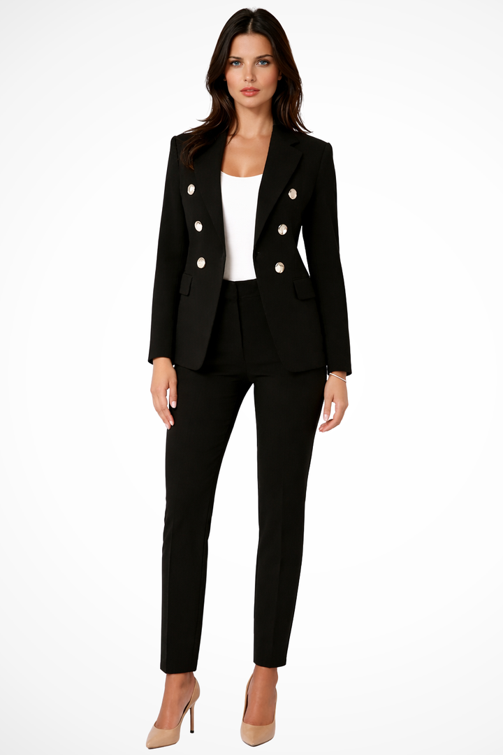 Blazer Set Damen Zweiteiler | Hosenanzug Damen Elegant | Damen Anzug Blazer und Hose