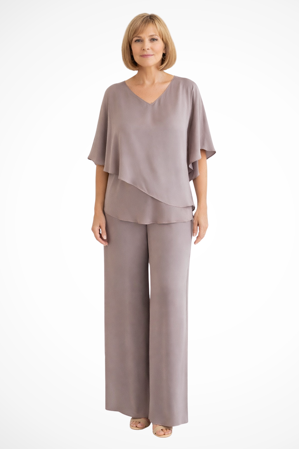 Zweiteiler Damen Elegant Weites Bein | Hosenset Damen Fledermausärmel Sommer | Damen Set Festlich Koordiniert