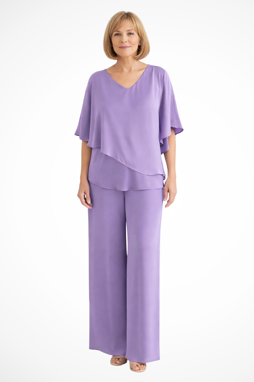 Zweiteiler Damen Elegant Weites Bein | Hosenset Damen Fledermausärmel Sommer | Damen Set Festlich Koordiniert